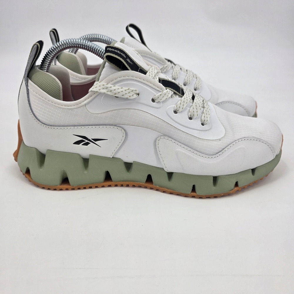 REEBOK ZIG DYNAMICA RUNNING SHOES WOMENS SIZE 8.5 WHITE GREEN SNEAKERS TECH EUC! - Picture 5 of 12